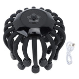Electronic Head Adjustable Silicone Intelligent Musical Sound Red Ray Decompression Claw Scalp Vibration Massager