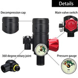 Scuba Diving Oxygen Tank 1L Cyder Underwater Breather for with Breathing Vae A Set