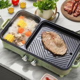 3 in 1 Electric Breakfast Maker Non-Stick Multifunction Cooker with Toaster Oven and Frying Pan for Home Use Plastic Housing