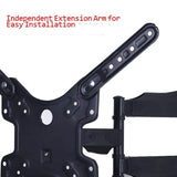 Hidden Wall Mount Stand Bracket Telescc Swing TV Hanger Adjustable For 26-55 Inch Teon