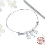 Adjustable key and lock bracelet
