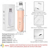 Facial Cleansing Scrubber Blackhead Remover Cleaning Ultrasonic Cavitation Peeling Shovel Beauty Skin Face Care