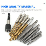 11Pcs Left Hand Set Included Screw Extractor 5Pcs HSS Drill Bits and 1Pcs Adapter CG1593
