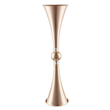Trumpet Shape Metal Vase Table Centerpiece Party Road Lead High Flower Stand For Wedding Decor