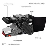 High Power 1200W Belt Portable Slot Surface Sander Small Polishing hine Woodworking