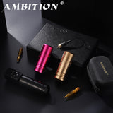 2023 Newest Ambition  Rotary Tattoo Pen Machine Powerful Brushless Motor Stroke 4.0-4.5-5.0mm With RCA Cord Free Shipping