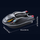 Large Outdoor 3 Hopper High Speed RC Fishing 500M 7KG Load Voice Broadcast Smart Route Correction Remote Control Bait Boat