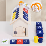Blocks Educational Toy For Kids, 3-In-1 Matching Letter & Number Game, Spelling Reading Alphabet And Math Puzzles, Early Durable