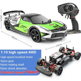 1:10 70km/h High-speed Drift Remote Control 2.4G 4WD Off-road Vehicle Dual-speed Rc Car Children's Christmas Gift
