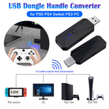 For PS5 PS4 Switch PS3 PC Gamepad USB Wireless Controller Converter Handle Bluetooth-compatible Dongle Adapter Gaming Accessorie