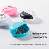 Round Earbud Organizer Soft Silicone Anti-loss Great Lovel Jewelry Earphone Cable Rotating Protective Case