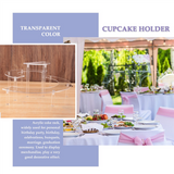 Transparent Removable Acrylic Cake Display Stand for Round Cupcake Holder Bakeware Wedding Birthday Party Decoration
