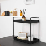 1Pcs 2 Tier Standing Shees Kitchen Base Cabinet Shelf Shower Bathroom Countertop Organizer Vanity Tray