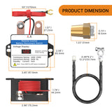 DaierTek Disconnect 12V with Led Voltmeter Control Cut Off Anti-Theft Remote Battery Kill Switch