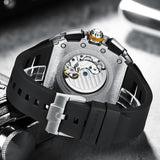 GUANQIN Automatic Mechanical Winding Watch Fashion Sports Mens Watch Chronograph Business Stainless Steel Relogio Masculino 2022