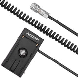 Andoer Blackmagic Cinema Camera BMPCC 4K Power Supply Mount Plate Adapter with Spring Cable for Sony NP-F970 F750 F550 Battery