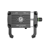 12-24V Mount Aluminium Waterproof Phone Holder 18W QC 3.0 USB Charger Motorcycle Handlebar 4-7 inch