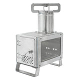 Wood Burning Portable Stainless Steel Stove for Cooking Camping