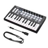 WORLDE Orca mini25 - Portable 25-Key USB MIDI Keyboard Controller with 16 RGB Backlit Trigger Pads and 8 Assignable Control Knobs