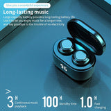 A6 Wireless Bluetooth Headphones 5.2 Se Breath Light Display Skin-friendly Silicone Earcaps Mini In Ear Sports Bluetooth