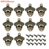 50PCS Retro Beer Opener Zinc Alloy Kitchen Wall Mounted Rustic Wine Bottle Opener Vintage Home Party Supplies For Kitchen