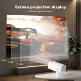 P30 Movie Projector - 4K Decoding, 1080P Resolution, WiFi6 & BT5.4, Android 11, 180° Rotatable for Home Theater