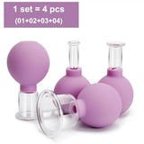 Rubber Face Massager Vacuum Eye Skin Lifting Facial Cups Anti Cellulite Jar Anti-Wrinkle Cupping Therapy Beauty Tool