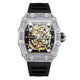 ONOLA Fashion Watch for Men Milky Way Star Sapphire Dial Luxury Steel Band Male Mechanical Wrist Watches Relogio Masculino