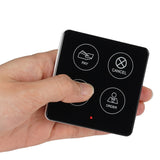 TD033 Black Four Key Square Capacitive Touch Caller Scratch Resistant Tempered Glass Panel