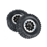 4Pcs Metal Beadlock Hub Wheel Rim and Rubber Tire for C14 C24 B14 B24 B36 MN D90 MN99S RC Car Upgrade Parts,2