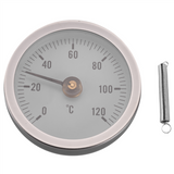 -W50A Hot Water Thermometer Bimetal Stainless Steel Surface Pipe Clip-On Temperature Gauge