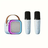 Bluetooth K12 Karaoke hine Portable 5.3 PA Speaker System with Single Dual Wireless Mic Home Family Singing Children's Gifts