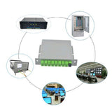 12PCS SC APC 1X8 FTTH Fiber Optic PLC Splitter box with Planar waveguide type Optical splitter Free shipping