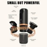 Portable Car Espresso Maker - For Nespresso Gusto Capsules and Coffee Powder, Ideal for Travel and Picnic
