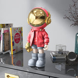 1pc Astronaut Ornament, Resin Statue Art Craft, For Bookshelf Home Living Room Office Cafe Decor, Room Tabletop Display Entryway Decor, Winter Christmas New Year Decor