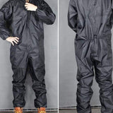 2PCS Motorcycle Raincoat /Conjoined Raincoat/Overalls Men And Women Fission Suit Rain Coat XL, Black & Armygreen