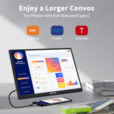 18.5-inch Portable Monitor with 100Hz, 100% RGB, ADS-IPS HDR Screen. Comes with VESA Hole & Back Bracket.