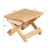 Pine Wood Folding Stool Portable Household Solid Wood Fishing Small Square Stool
