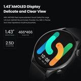 HAYLOU Solar Plus RT3 Smartwatch - 1.43" AMOLED Display, Bluetooth Calls, Health Monitor, Waterproof for Sports