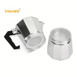 1pc Italian Style Stovetop Espresso Maker - Aluminum Moka Pot for Strong and Flavored Coffee - Easy to Operate and Clean