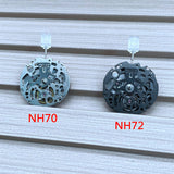 NH70/NH70A Skeletonized nical Movement Black Metal 3 Hands Automatic Self-Winding nism