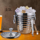 Metal Ice Champagne Cooler Bucket - For Camping, Picnic & Cocktails