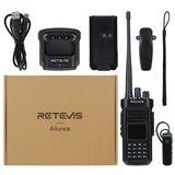Retevis HD2 digital walkie talkie with Bluetooth earphones UV dual segment DMR IP67 waterproof HAM