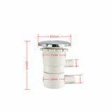 45mm Cover 11.5mm Flat Massage Chromed Cap PVC Bathtub Bubble Hot Tub Water Jet Nozzle