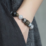 Handcrafted Ebony Mix And Match Bead Bracelet