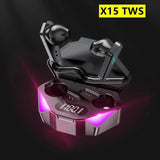 X15 TWS Gaming Earbuds Wireless Bluetooth Earphones With Mic Bass Audio Sound Positioning 9D Stereo Music HiFi Headset For Gamer