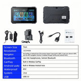 Ipx7 Waterproof 7 Inch Motorcycle Naviagtor 1000Nit Screen Support Wireless Carplay Android Auto Bluetooth Phone Navigation