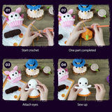 1Set Kit For Beginners Crochet Beginner Kits Yarn With Detailed Tutorials And Videos
