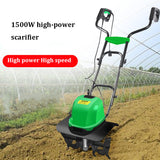 Mini Micro-Tiller Electric Scarifier Soil Tiller Small Agricultural Plowing hine Garden Cultivator Bulldozer