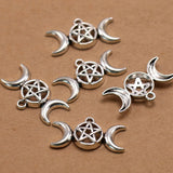 1 Set DIY Pendant Sier Five-Pointed Star Nordic Moon Goddess Accessories